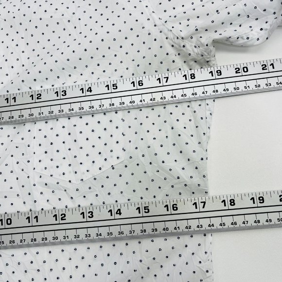 Frank & Eileen Barry White Printed Crinkle Shirt - Picture 7 of 12